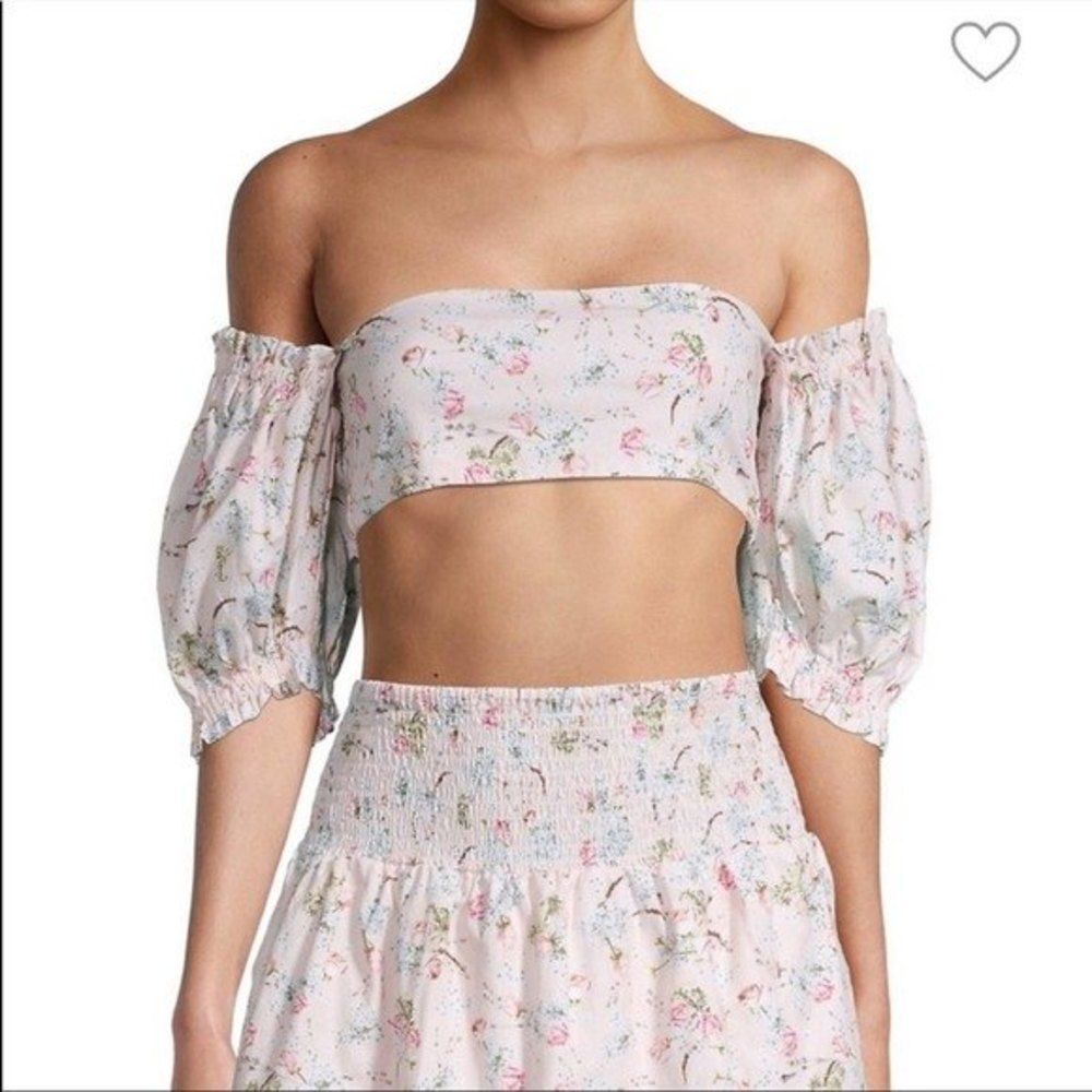 WeWoreWhat Coco Off-The-Shoulder Crop Top Sz XL